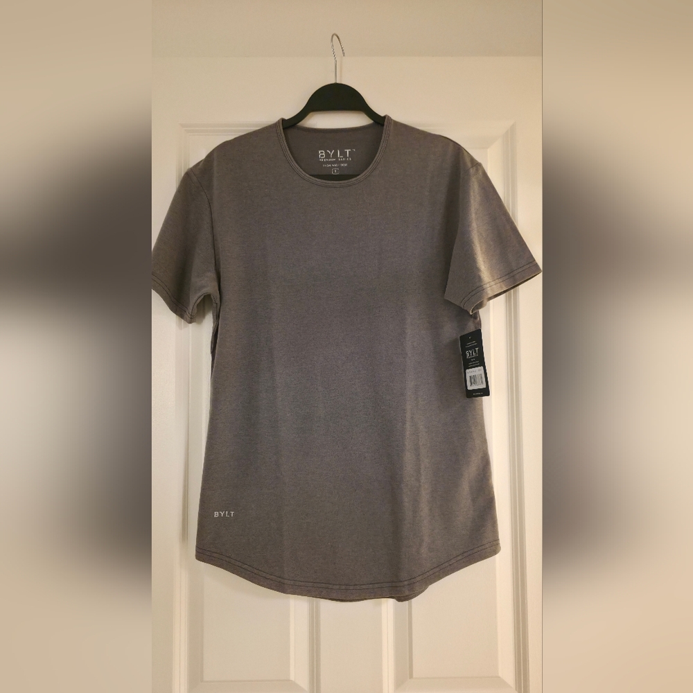 Bylt Basics Navy/Plum SS Dropcut Tee